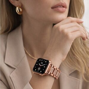 Rose Gold Smartwatch Band and Case Set